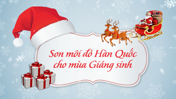 Son môi Hàn Quốc màu đỏ mùa Giáng sinh 5 son giang sinh dai dien