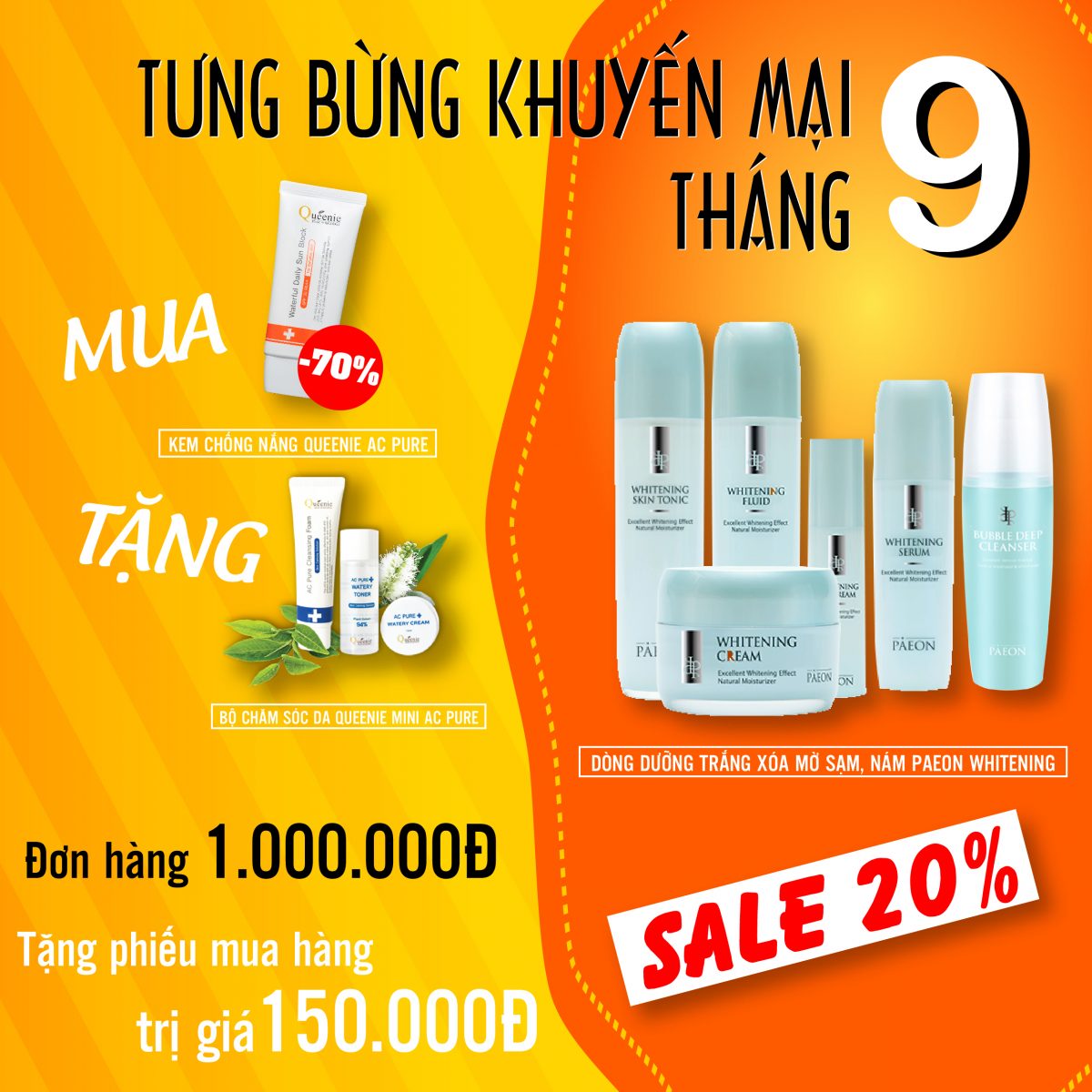 Sang thu thật "xịn" với ưu đãi vàng từ Queenie 11 KM thang 9 01 01 02