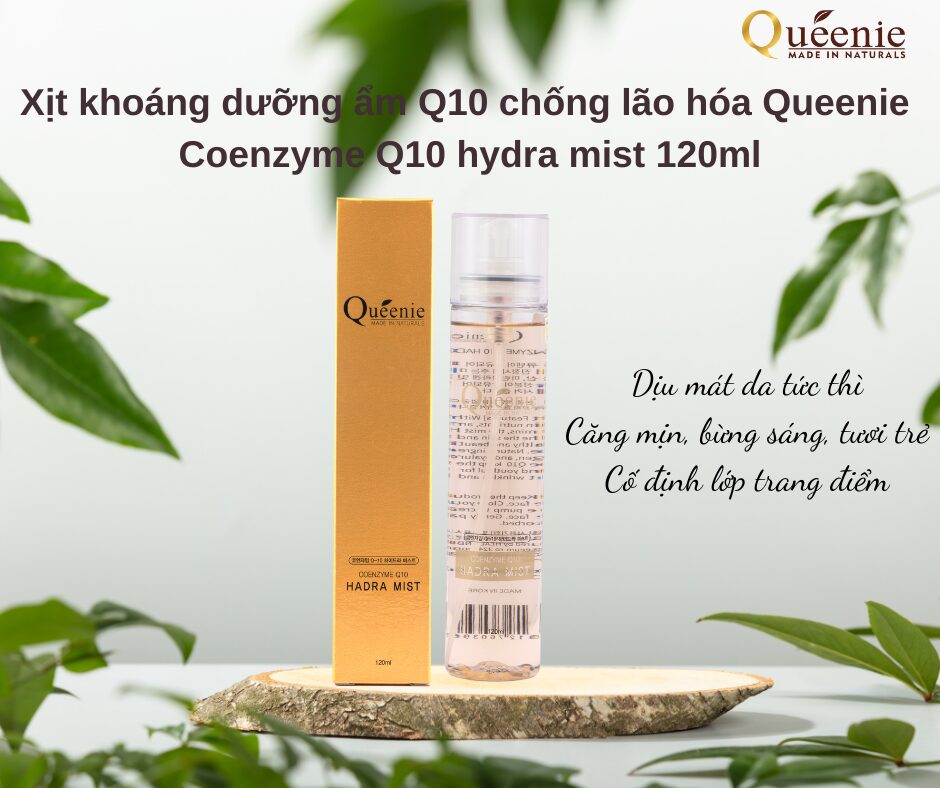 Xịt khoáng dưỡng ẩm Q10 chống lão hóa Queenie Mỹ phẩm Hàn Quốc 120 ml 18 20 1