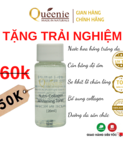 Nước hoa hồng trắng da Queenie trải nghiệm 20ml