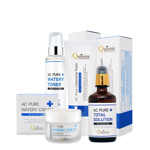 Bộ sản phẩm trị mụn ẩn Queenie AC Pure Total Solution Mỹ Phẩm Hàn Quốc 3 bộ 3 AC solution