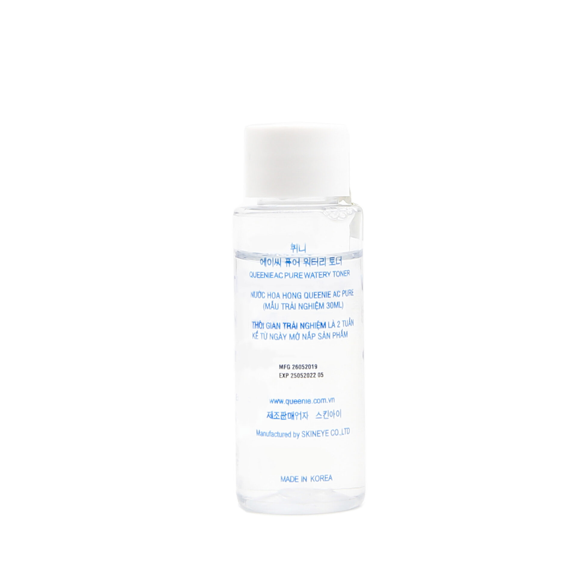 Trải nghiệm Nước hoa hồng Queenie AC Pure 30ml – Dưỡng trắng, kiềm dầu, se lỗ chân lông hiệu quả 4 nhh ac 2