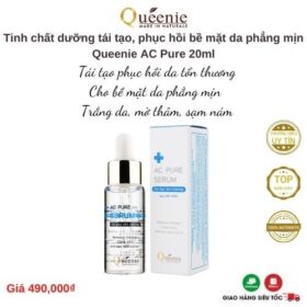 SĂN GIÁ TỐT FULLSIZE DƯỠNG TRẮNG DA VÀ TRANG ĐIỂM THỜI THƯỢNG HÀN QUỐC 43 Tinh chất dưỡng tái tạo phục hồi bề mặt da phẳng mịn Queenie AC Pure Mỹ phẩm Hàn Quốc 20ml