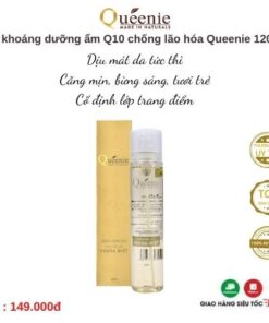 Xịt khoáng dưỡng ẩm Q10 chống lão hóa Queenie Mỹ phẩm Hàn Quốc 120 ml