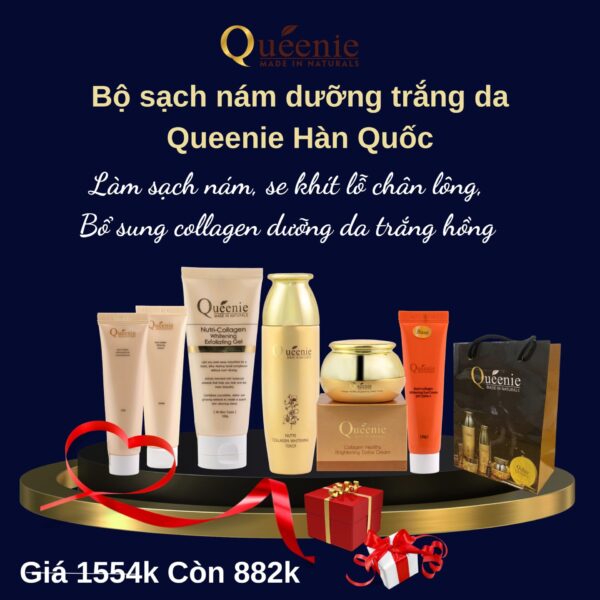 Bộ sạch nám dưỡng trắng da Queenie Hàn Quốc