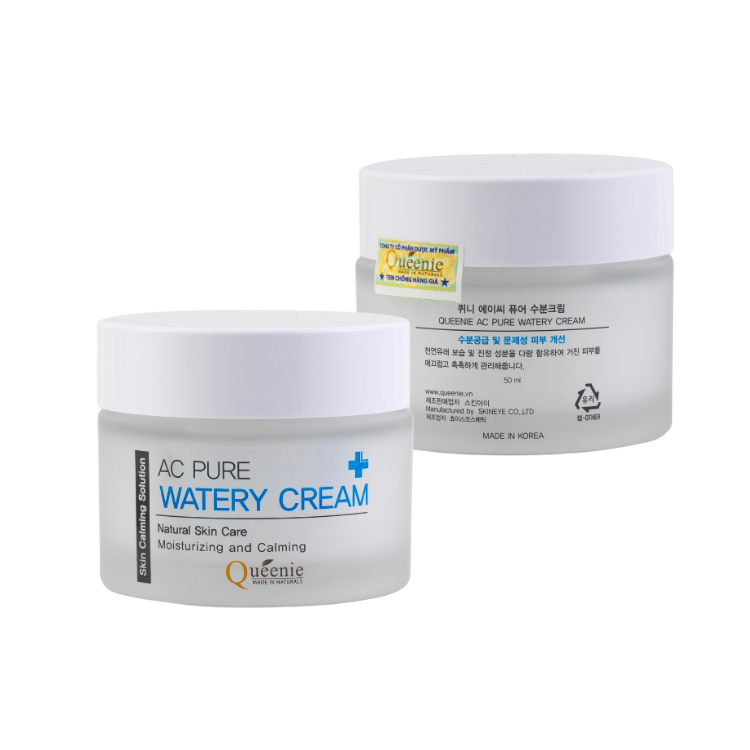 Kem dưỡng bổ sung nước cấp tốc cho da, phục hồi da nhạy cảm và da mụn Queenie AC Pure 50ml 7 Kem duong trang da Ac 4