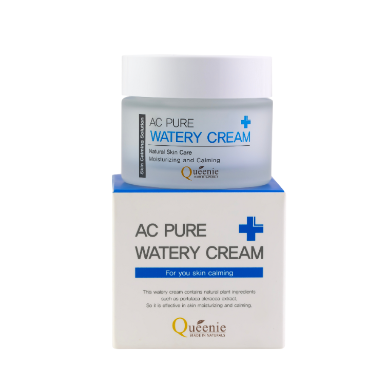 Kem dưỡng bổ sung nước cấp tốc cho da, phục hồi da nhạy cảm và da mụn Queenie AC Pure 50ml 9 Kem duong trang da Ac 6