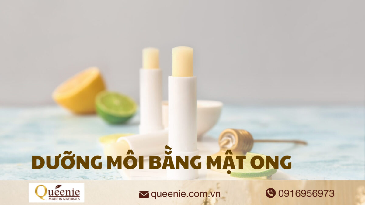Dưỡng môi bằng mật ong