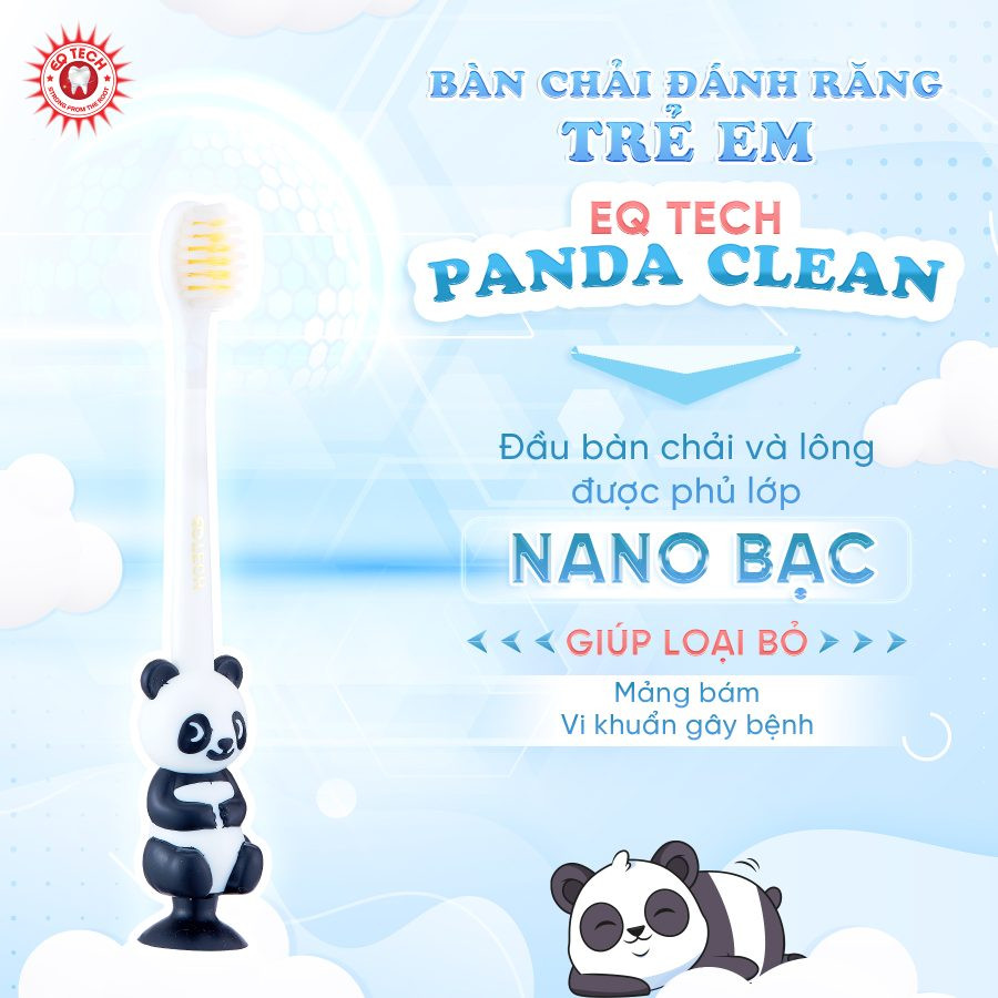 Bàn chải đánh răng trẻ em hình con Gấu EQ Tech Junior Panda Clean 6 Ban Chai Danh Rang Tre Em Hinh Con Gau EQ Tech Junior Panda Clean5