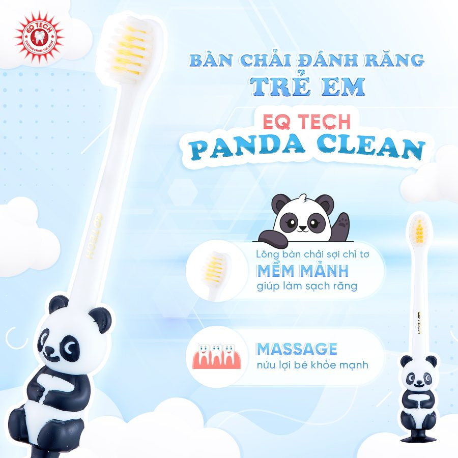 Bàn chải đánh răng trẻ em hình con Gấu EQ Tech Junior Panda Clean 7 Ban Chai Danh Rang Tre Em Hinh Con Gau EQ Tech Junior Panda Clean6