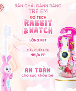 Bo ban chai danh rang tre em hinh con tho dong ho EQ Tech Junior Rabbit Watch3