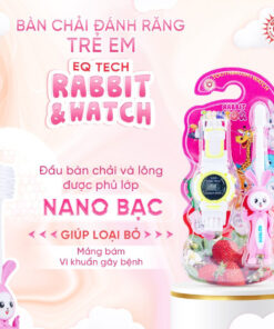 Bo ban chai danh rang tre em hinh con tho dong ho EQ Tech Junior Rabbit Watch4