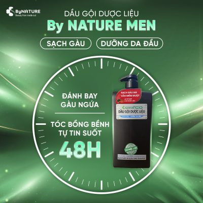 Dầu gội dược liệu ByNATURE MEN Dưỡng da đầu sạch gàu 600g 4 Dau goi duoc lieu ByNATURE MEN Duong da dau sach gau 600g2