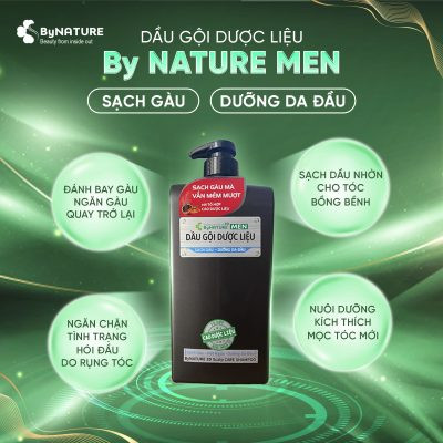 Dầu gội dược liệu ByNATURE MEN Dưỡng da đầu sạch gàu 600g 5 Dau goi duoc lieu ByNATURE MEN Duong da dau sach gau 600g3
