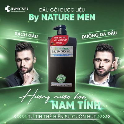 Dầu gội dược liệu ByNATURE MEN Dưỡng da đầu sạch gàu 600g 6 Dau goi duoc lieu ByNATURE MEN Duong da dau sach gau 600g4