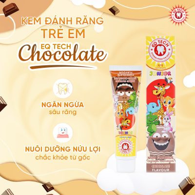 Kem đánh răng trẻ em hương Chocolate 75g 7 Kem danh rang tre em huong Chocolate 75g4