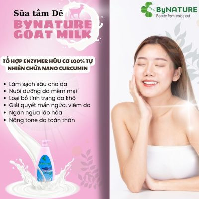 Sữa tắm Dê ByNature Goat Milk 600g 5 Sua tam De ByNature Goat Milk 600g3