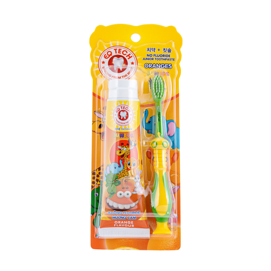 Vỉ bàn chải kem đánh răng trẻ em EQ Tech Junior Orange 3 Vi ban chai kem danh rang tre em EQ Tech Junior Orange1