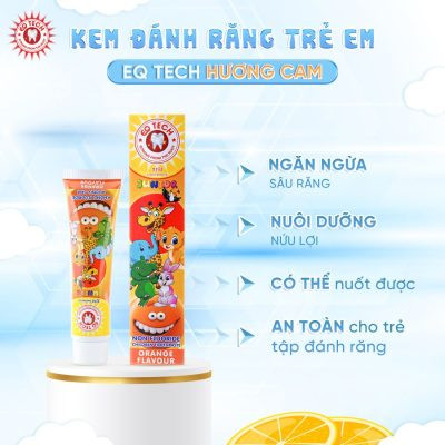 Vỉ bàn chải kem đánh răng trẻ em EQ Tech Junior Orange 6 Vi ban chai kem danh rang tre em EQ Tech Junior Orange3