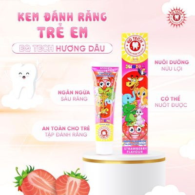 Vỉ bàn chải kem đánh răng trẻ em EQ Tech Junior Strawberry 4 Vi ban chai kem danh rang tre em EQ Tech Junior Strawberry3