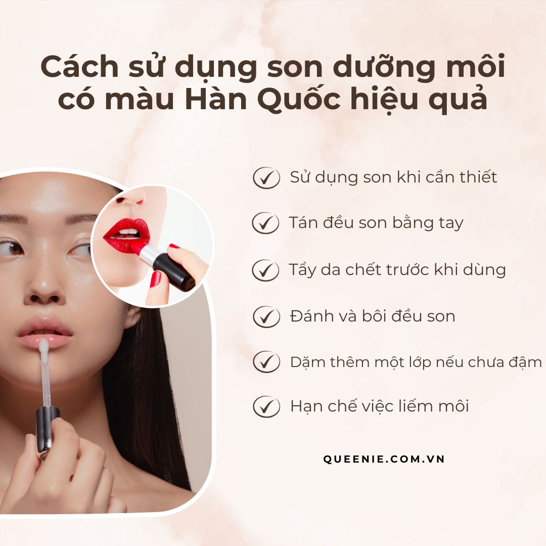Son dưỡng có màu Hàn Quốc 2 Son dưỡng có màu Hàn Quốc