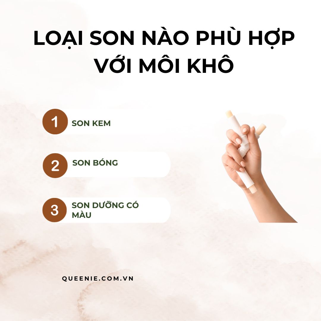 loại son nào phù hợp với môi khô
