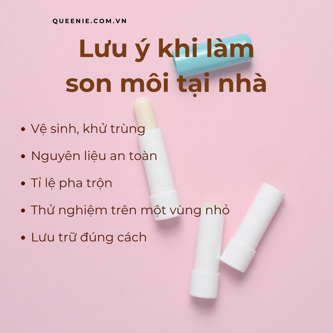 lưu ý khi làm son môi tại nhà