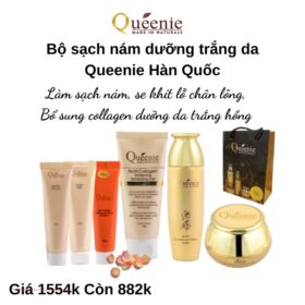 SĂN GIÁ TỐT FULLSIZE DƯỠNG TRẮNG DA VÀ TRANG ĐIỂM THỜI THƯỢNG HÀN QUỐC 35 Bộ sạch nám dưỡng trắng da Queenie Hàn Quốc