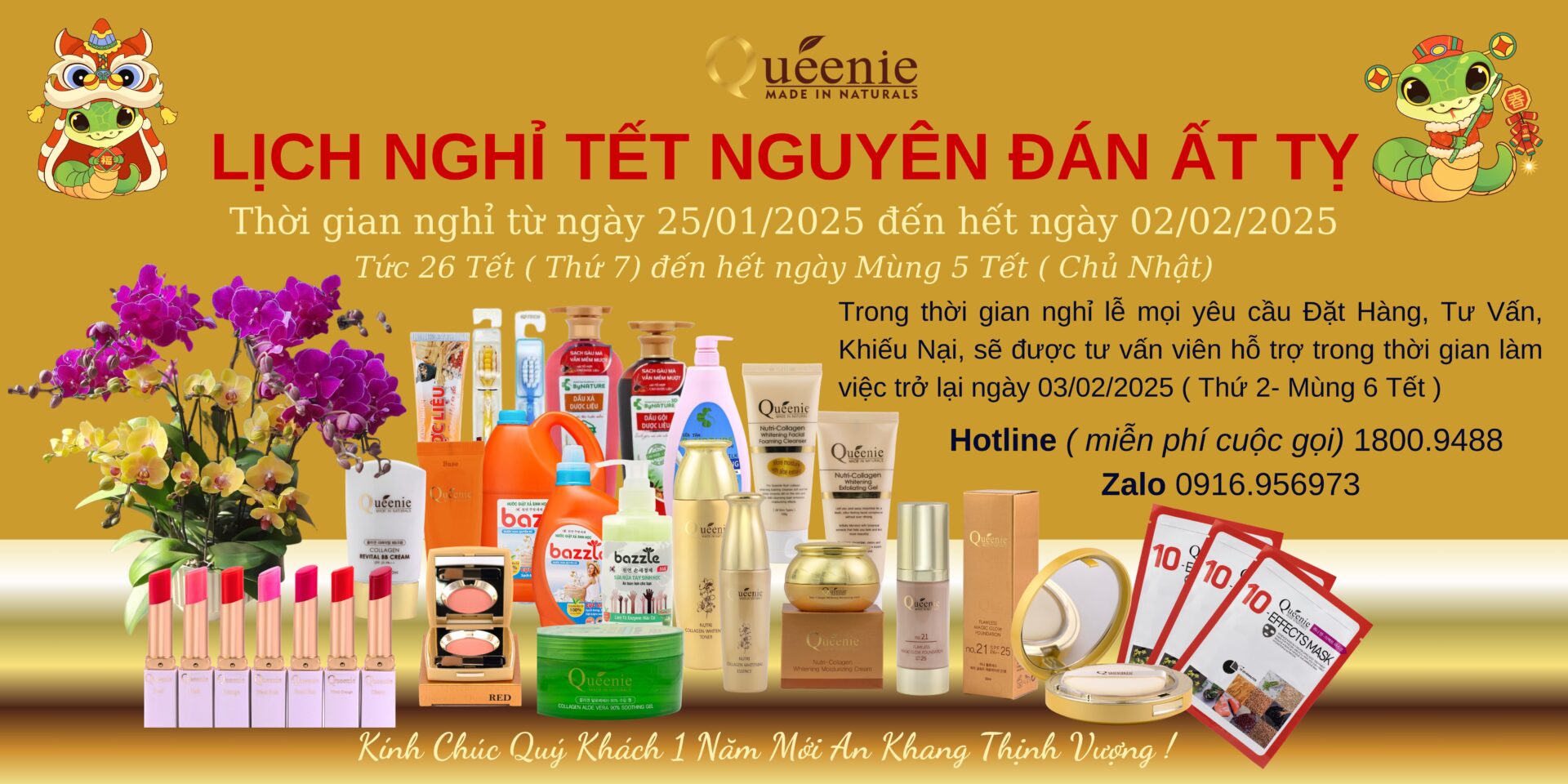 THÔNG BÁO LỊCH NGHỈ TẾT NGUYÊN ĐÁN ẤT TỴ