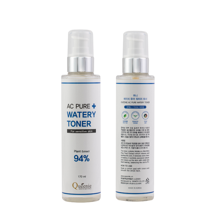 Nước hoa hồng trắng da kiềm dầu Queenie Ac Pure Mỹ phẩm Hàn Quốc 170ml 10 Nuoc hoa hong AC 170ml 4