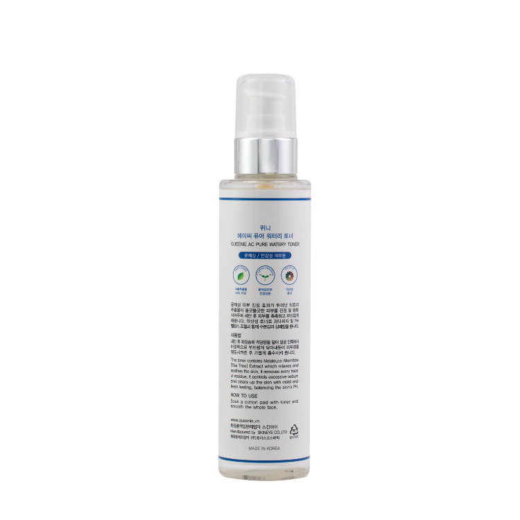 Nước hoa hồng trắng da kiềm dầu Queenie Ac Pure Mỹ phẩm Hàn Quốc 170ml 7 Nuoc hoa hong AC 170ml 5