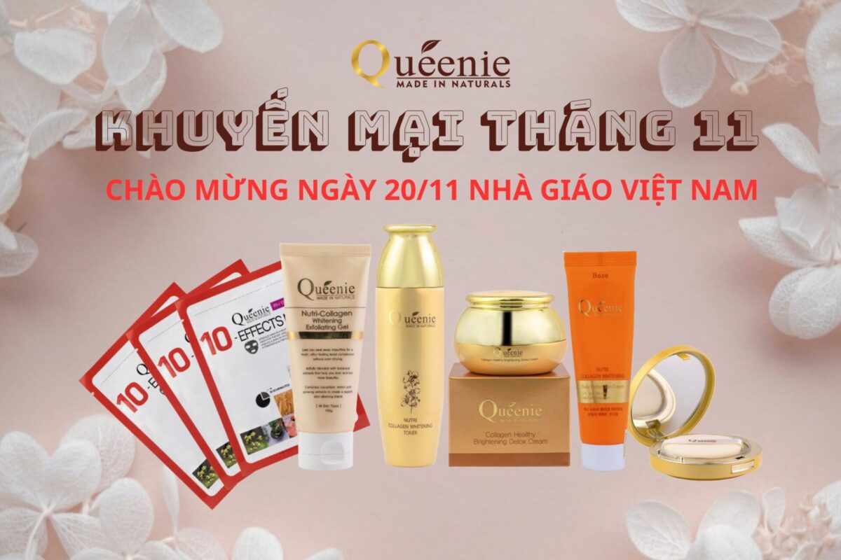 Sua rua mat trang da bo sung Collagen Queenie Han Quoc