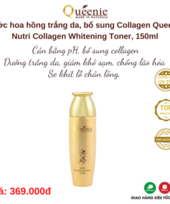 BỘ DƯỠNG TRẮNG COLLAGEN QUEENIE MÃ 123510 13 Nuoc hoa hong Coaalgen 150ml