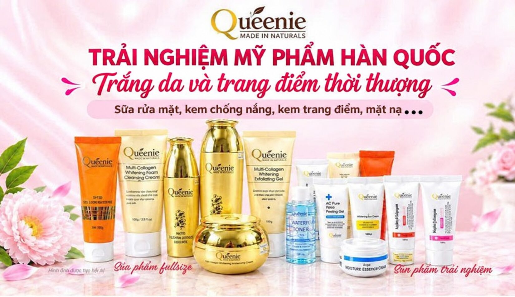 Trải nghiệm mỹ phẩm Hàn Quốc Queenie – Dưỡng trắng da, tươi trẻ 